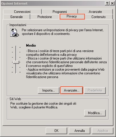 Opzioni Internet